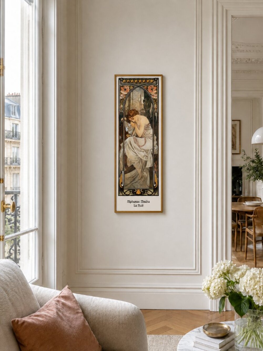 Alphonse Mucha La Nuit Repos de la Nuit Art Nouveau Eurographics Poster